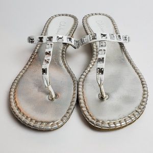 Cole Haan Kalla Wedge Espadrille Thong Sandals